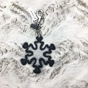 Coach Glitter Snowflake Bag Charm